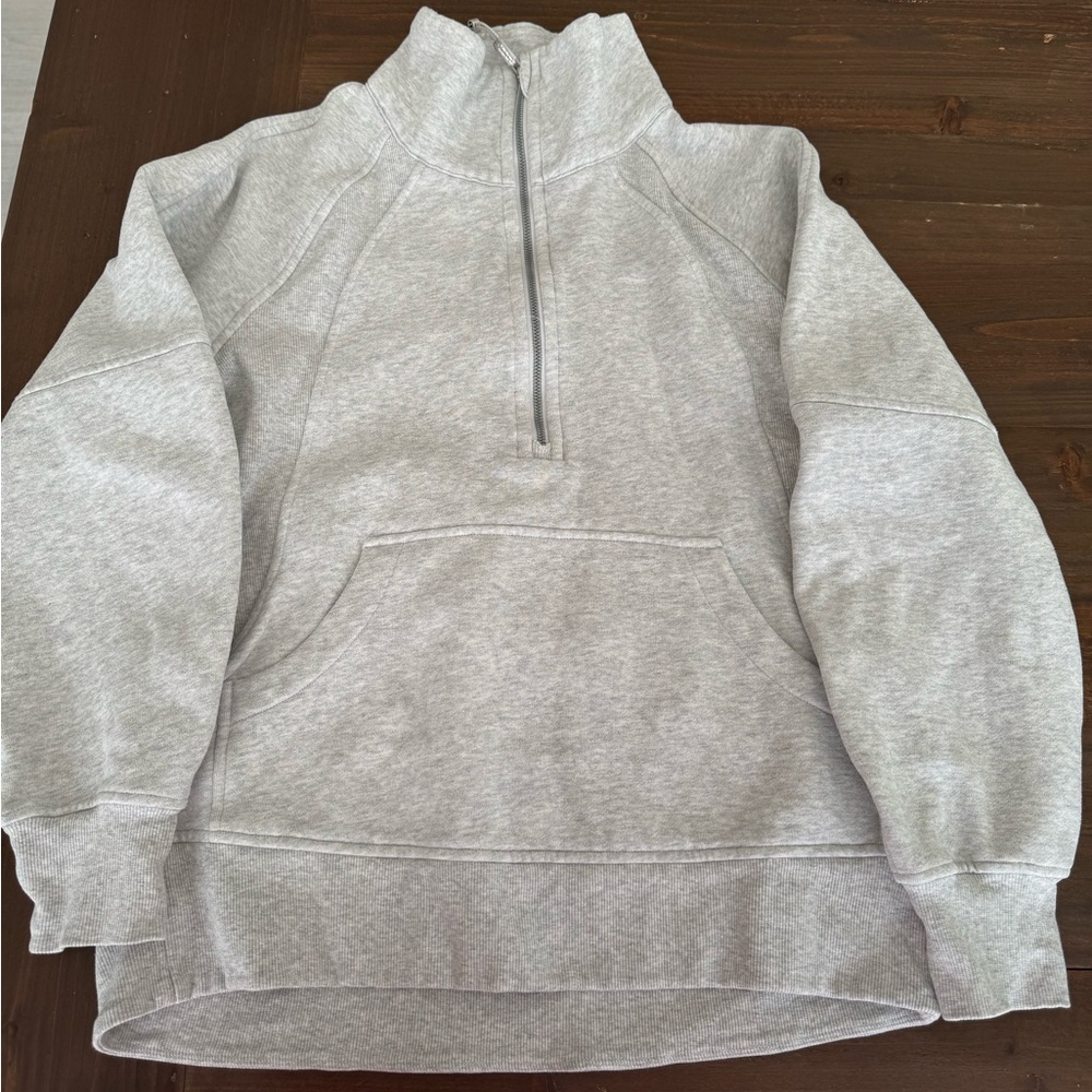 Scuba oversized funnel neck half zip long
